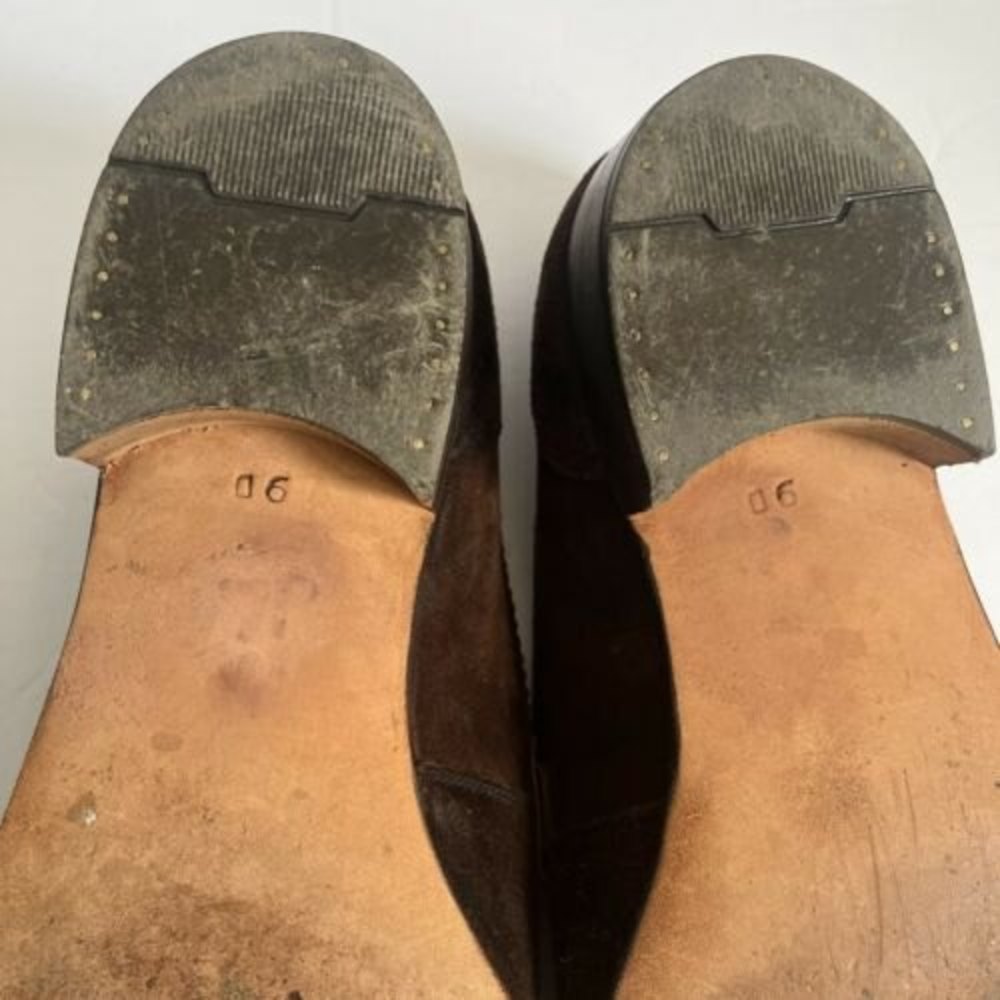 Vintage Yves Saint Laurent Brown Suede Leather Men’s Loafers YSL 9 - Picture 12 of 12